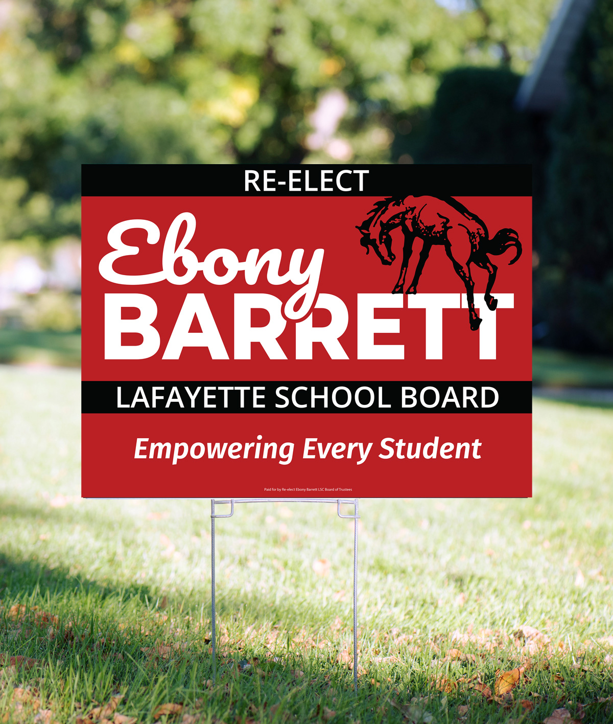 Ebony Barret Yard Sign