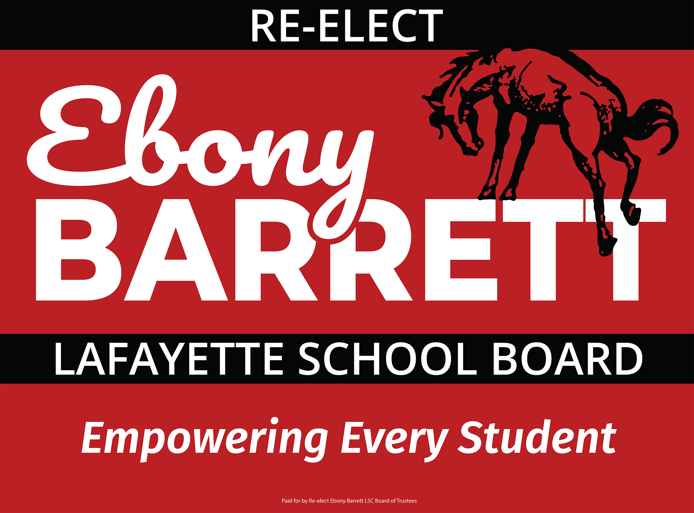 Ebony Barrett Yard Sign